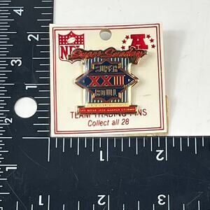 NFL Super Bowl XXIII Lapel Pin 1989 Miami Joe Robbie Stadium AFC NFC Football